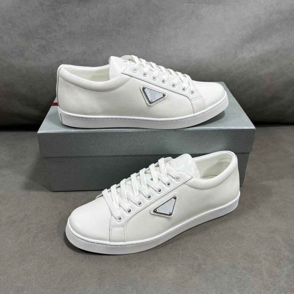 

luxury brands brushed leather sneakers shoes white black mens lace up outdoor trainers rubber sole man casual comfort footwear eu38-46 box