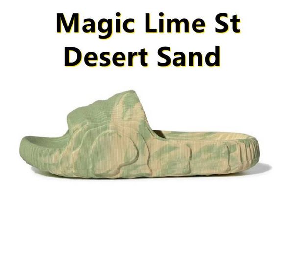

adilette 22 men women designer slippers slides sandals fashion magic lime st desert sand black grey slipper slide sandal scuffs 36-45 226