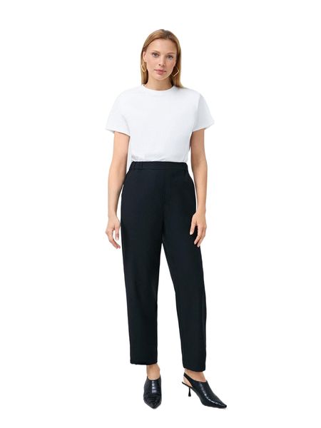 

motf premium viscose elastic waist pants t9ei#, Black;white