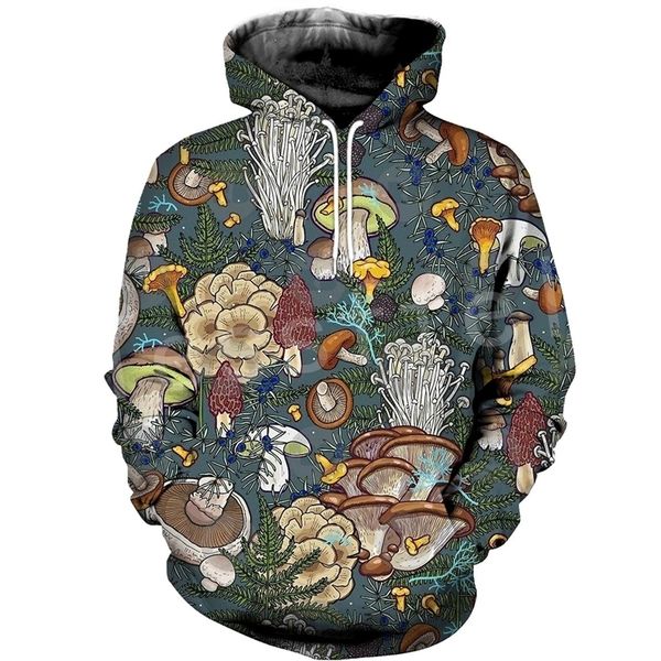 

tessffel est plants mushroom fungus camo funny fashion tracksuit pullover 3dprint zipper/hoodies/sweatshirts/jacket a-19 220325, Black