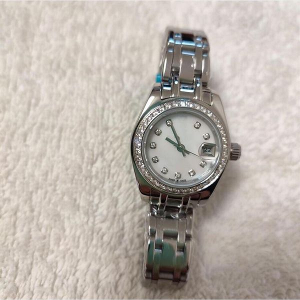 

multiple style lady watch 179384 28mm white dial automatic stainless steel bracelet women watch luxury wristwatch2712, Slivery;brown