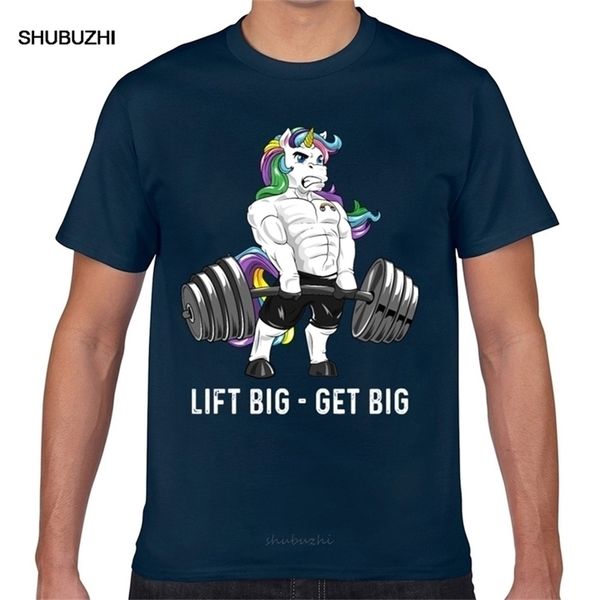 

t shirt men unicorn deadlift lift big bodybuilding gym harajuku geek print male tshirt 220504, White;black