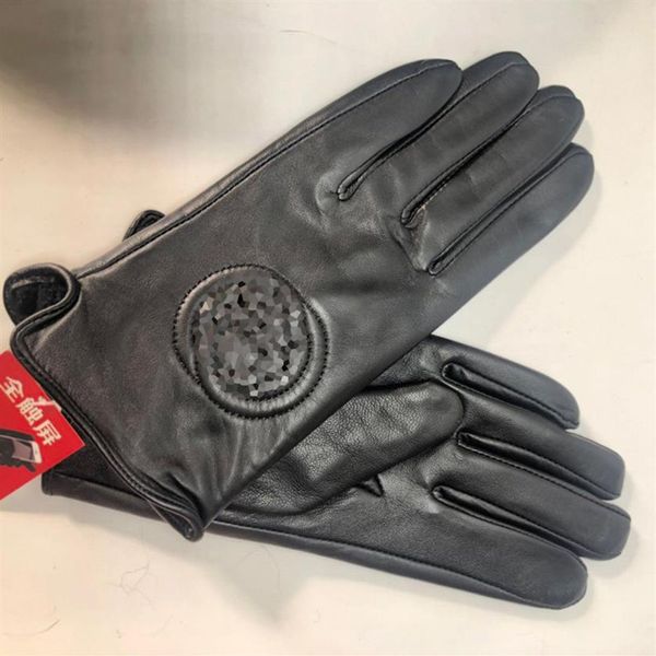 

2021 whole touch screen sheepskin gloves ladies winter outdoor warm cashmere fashion196z, Blue;gray