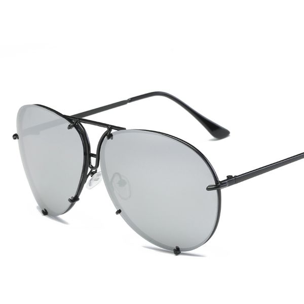 

2022 ocean sunglasses fashion retro glasses men and women large metal frame classical driving mountaineering beach outdoor sports leisure, White;black