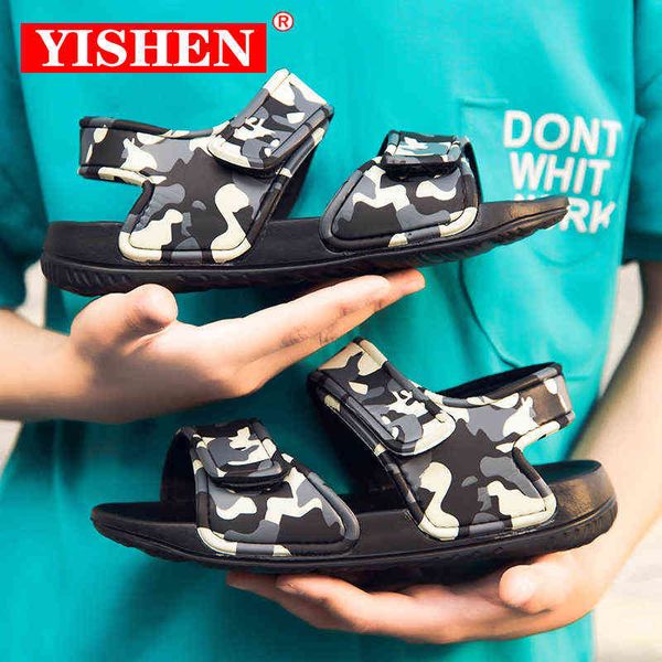 YISHEN Estate Neonate Ragazze Sandali da spiaggia aperti per bambini antiscivolo Scarpe selvatiche Studenti Morbido bambino Camouflage Sandalo per bambini G220523