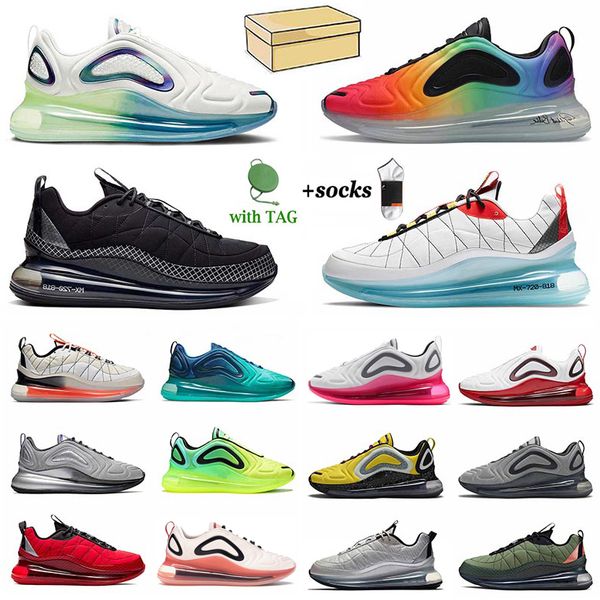 

mx 720-818 72c men women bubble cushion running shoes be true 720s triple black volt aqua powder golden undercover sports sneakers speed tra