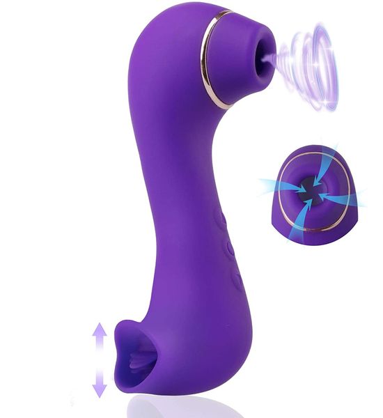 Sucking Vibrador 10 Modo Vibratando otário Double Stimulação Anal Vagina Clitoris Estimulador Oral lamber brinquedos sexy eróticos para mulheres