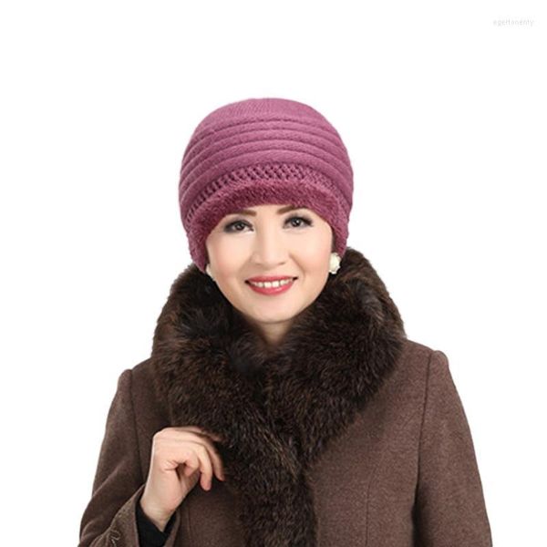 Мода теплое мех головная одежда женская кепка Женская леди вязаная шляпа для зимнего капота шапочки шапочка/череп eger22