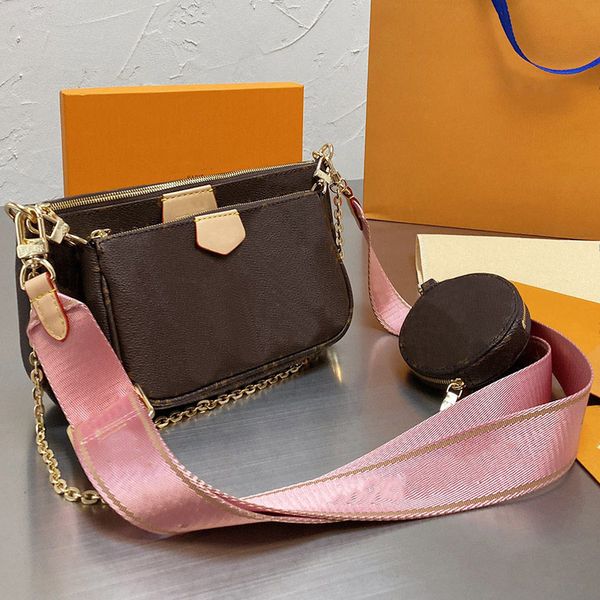 

designer women pochettes printed crossbody bag luxurys designers bags paris brand 3 sets composite handbag lady real leather shoulder handba