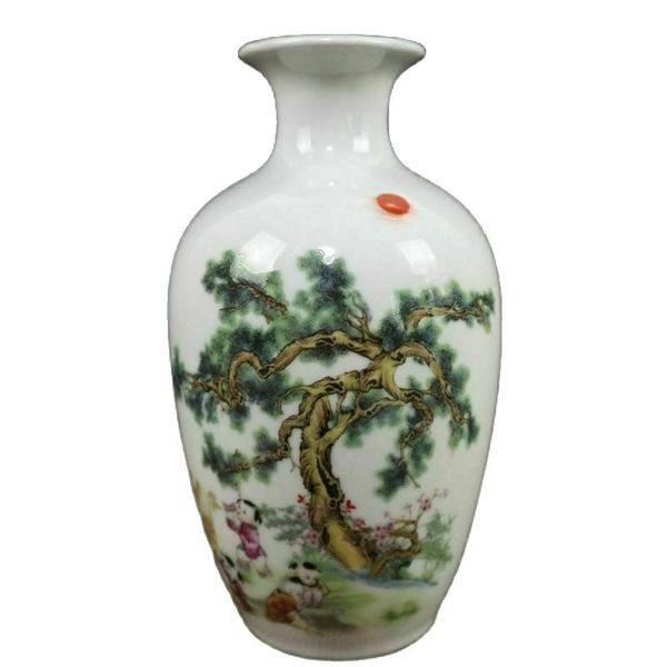 

chinese old porcelain pastel three sheep open thai pattern vase, Silver