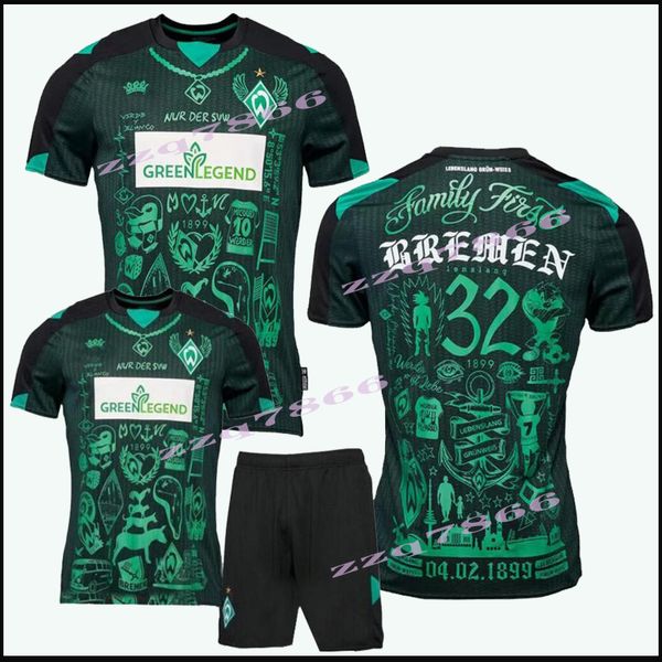 

22 23 werder bremen special soccer jerseys 2022 2023 how deep is your love ducksch bittencourt friedl veljkovic schmid agu football jersey, Black;yellow