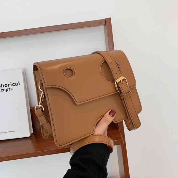 

korean version simple leisure solid color versatile small square bag 2021 fashion personalized trend single shoulder msenger staff summer br
