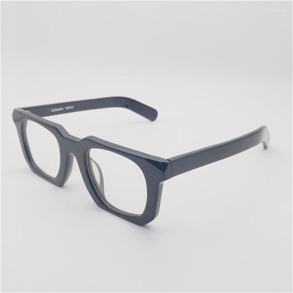 Vazrobe Schwarz Brillen Rahmen Männlich Quadratische Gläser Männer Dicke Brille Für Hohe Anzahl Vintage Nerd Brillen Mode Sonnenbrillen Rahmen