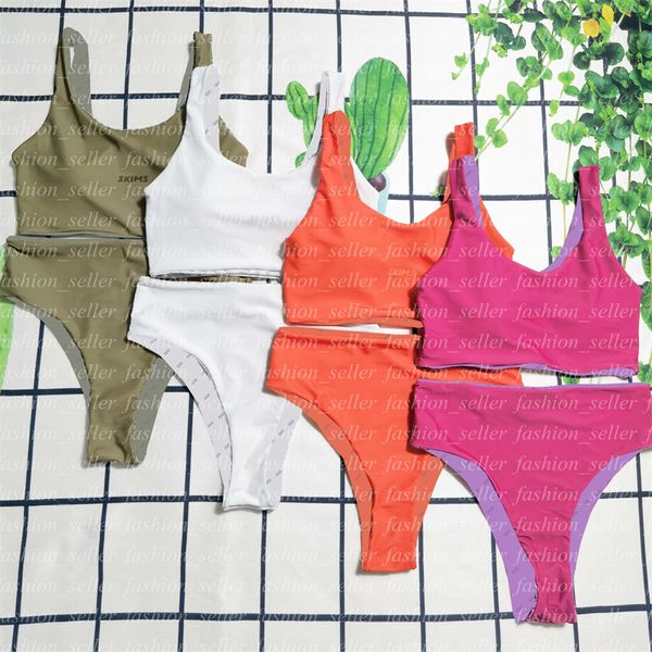 Mulheres conjunto de biquinis praia verão banho piscina duas peças sexy conjunto roupa interior férias personalidade charme meninas maiô