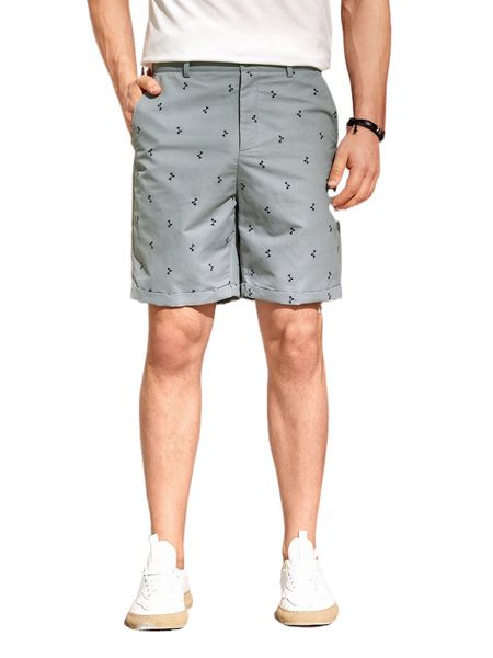 

men palm tree print roll up hem shorts 367a#, White;black