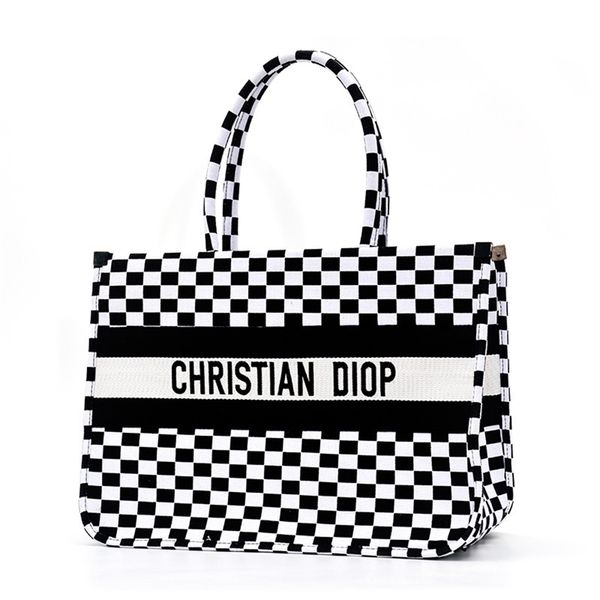 

women's fashion one portable shopping large capacity checkered personalized 80% off wholesale store