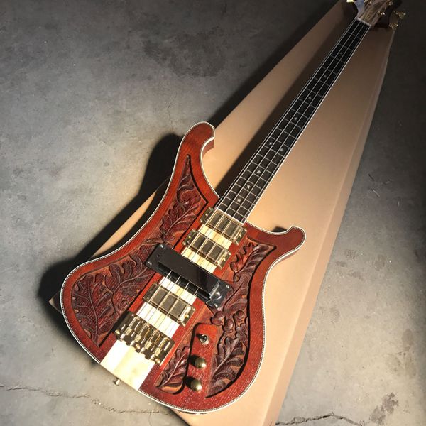 

rosewood fingerboard electric guitar carved bass yellow guitar