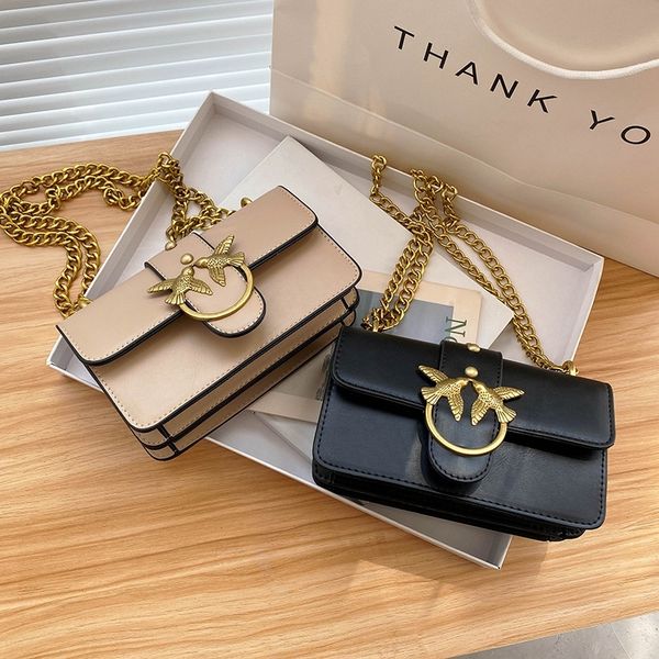 

pinkoos designer bags 2022 new swallow trendy and versatile double flying bird womens one shoulder messenger chain bag yzl 6wcc