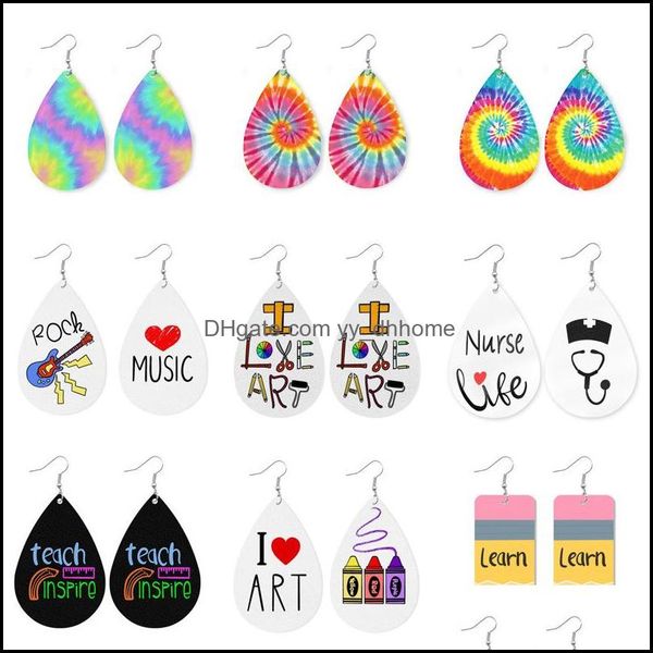 

dangle chandelier earrings jewelry water drop geometry ear pendants gradient color tie dyed fashion originality earring leatherwear access, Silver