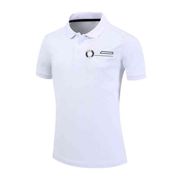 

2021 team f1 racing suit t-shirt polo men's short-sleeved car gp overalls, White;black