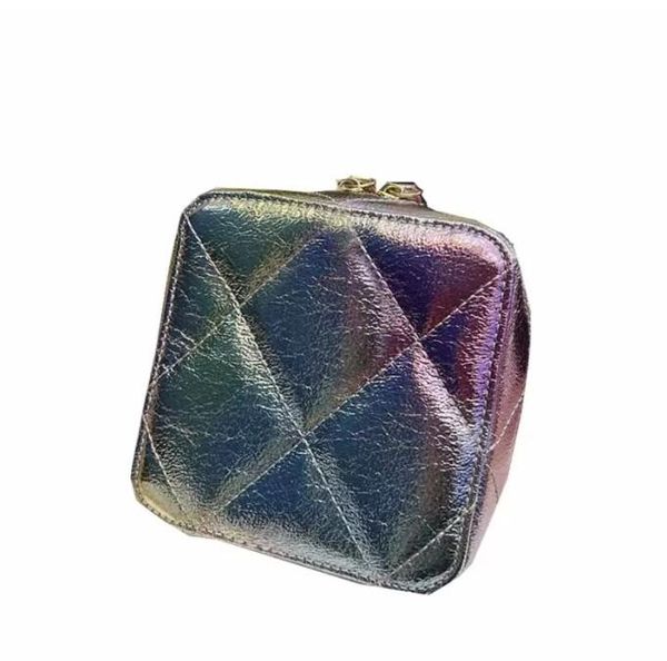 

tz gradient color designer shoulder bags ladies leather crossbody bags fashion multi-color chain square messenger bag women casual versatile