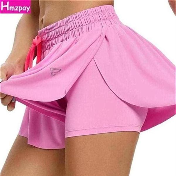 

yoga outfit high waisted sporty athletic shorts womens 2 in 1 flowy fitness quick dry double-layer active short leggings3227