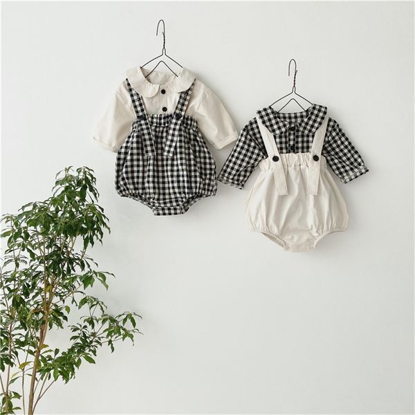 

autumn baby clothing little pumpkin baby bodysuits and blouse 2 pcs infant girls boys clothes set lj201223, White