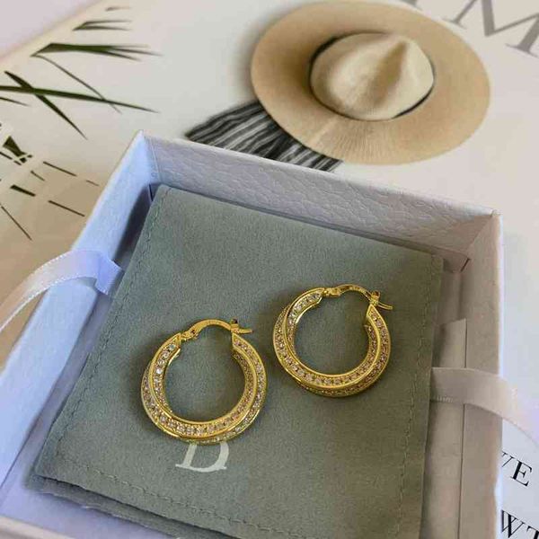 

rings sai designer celi full kink small fragrant wind ring earrings female minority design inlaid exaggerated bracelet, Golden