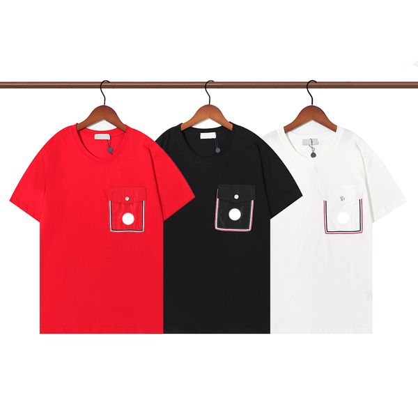 

luxury mens t-shirts women embroidered badge logo graphic summer designer brand cotton tees polo men t shirt, White;black