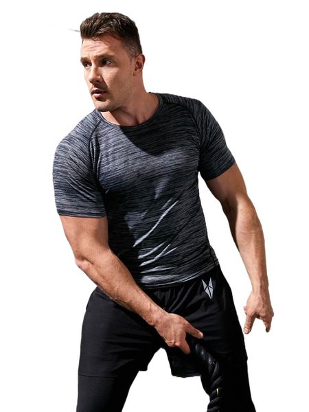 

men space dye raglan sleeve sports tee o8kp#, White;black