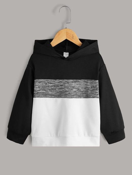 

toddler boys colorblock hoodie she, Black