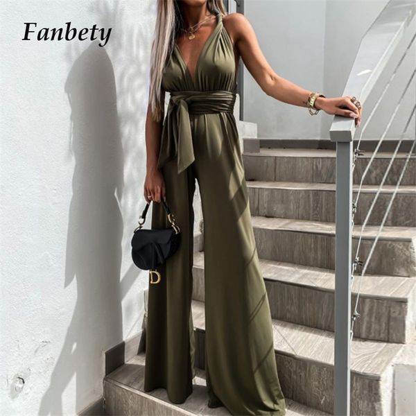 

women elegant vneck bandage hollow out straps jumpsuit summer bodysuit romper female fashion casual solid playsuits 220713, Black;white
