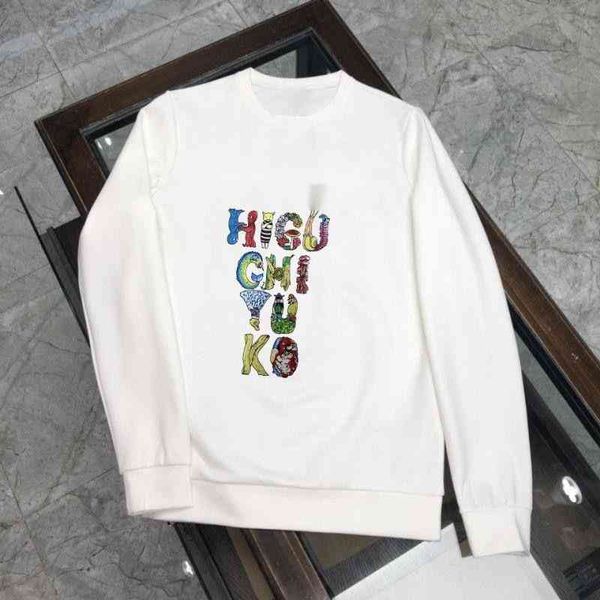 

designer sweater luxury brand double g sweatshirt cartoon letter print crew neck hoodie loose oversize cotton long sleeve t-shirt pullover m, Black