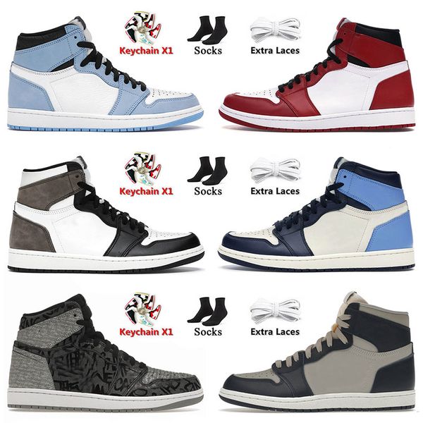 

fashion mens basketball jumpman shoes 1 1s university blue obsidian high dark mocha jorda jorden1s georgetown sneakers trainers eur 36-46