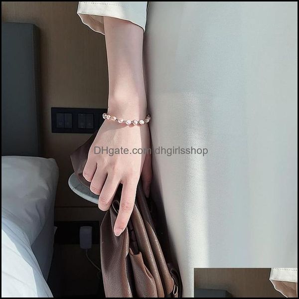 

charm bracelets jewelry baroque fashion pearl bracelet anklet gentle romantic elegant temperament simple des dhujt, Golden;silver