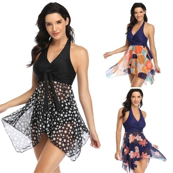 

halter tankini swimsuit plus size swimwear women swimsuit tankini set with shorts two piece split swim bathing suit female beach y200319, White;black