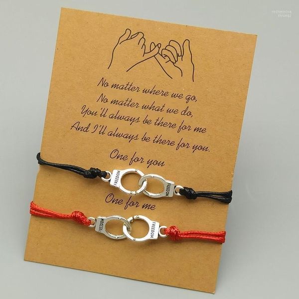 Braccialetti con ciondoli 2022 Braccialetto per coppie di amicizia 2 pezzi / set Manette Otto braccialetti Donna Uomo Fortunato Desiderio Gioielli all'ingrosso Rodn22