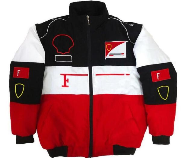 Fato de corrida F1 Novo vestuário de trabalho em equipe todo bordado outono e inverno jaqueta de algodão 2498 8tl6