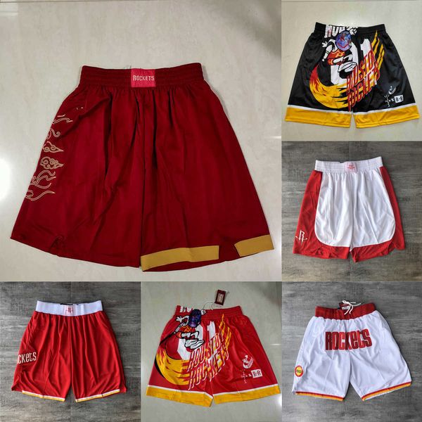 

basketball shorts pocket houston''rockets''men throwback, Black