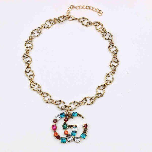 

new feminine exaggeration bronze necklace with diamond, Black