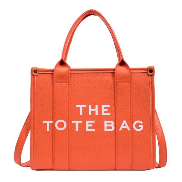 

women designer large capacity pu printing tote bag luxurys designers bags solid color letter leisure shopping ladies handbags woman leather