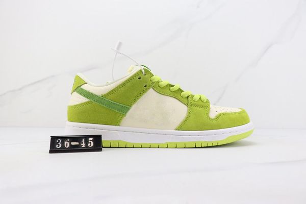 

(with box)2022 low green apple running shoes men women green white sports sneaker