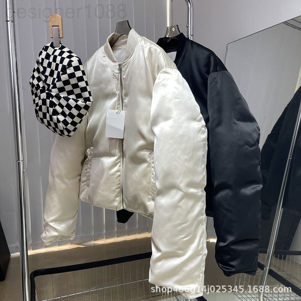 

women's down & parkas designer [correct version]winter j home satin short solid down jacket loose round neck bread gu5q, Black