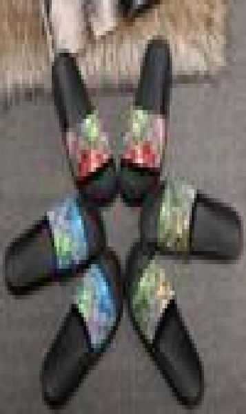 

europ luxury slide summer fashion wide flat slippery with thick sandals men women designer shoes flip flops slipper 3645, Black