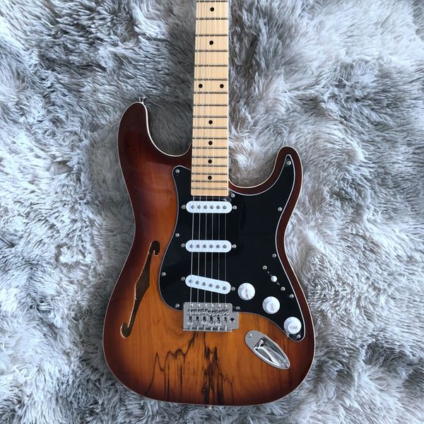 

in stock 2022new electric guitar brown color rose wood fingerboard 22 fret beautiful high qualilty