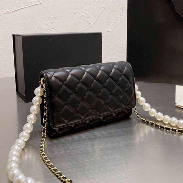 

tz luxury mini flap designer bags sheepskin plain colre classic handbags pearl chain and gold-tone metal chains diamond quilted crossbody ba