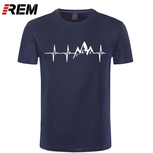 

rem mountain heartbeat t-shirt fashion funny birthday 100% cotton short sleeves t shirts causal o-neck tees hip hop 220401, White;black