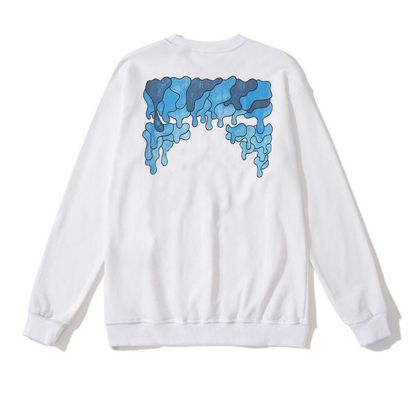 

classic mens loose offs sweatshirts designer fashion hoodies pullover hip hop oil paint back arrow x men women hooded casual hoodie jackets, Black