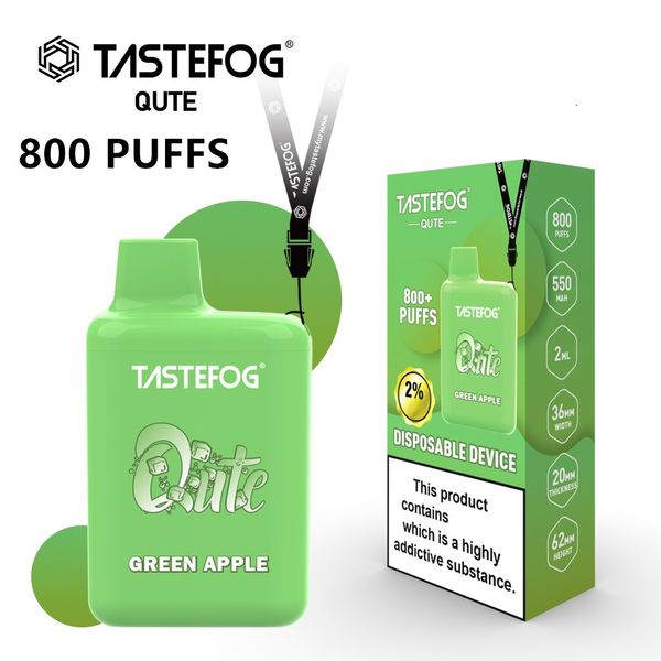 Одноразовая электронная сигарета на 800 затяжек, одноразовая коробка для вейпа, 15 фантастических вкусов, распродажа Tastefog