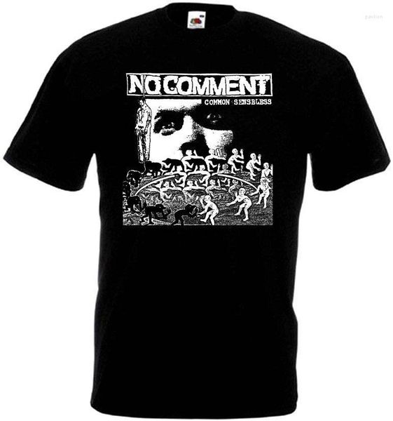 Herren T-Shirts No Comment Common Senseless V3 T-Shirt Schwarz Weiß Hardcore Punk Größen S-3XL Neuheit Cool Tops Herren Kurzarm T-Shirt 2022Me